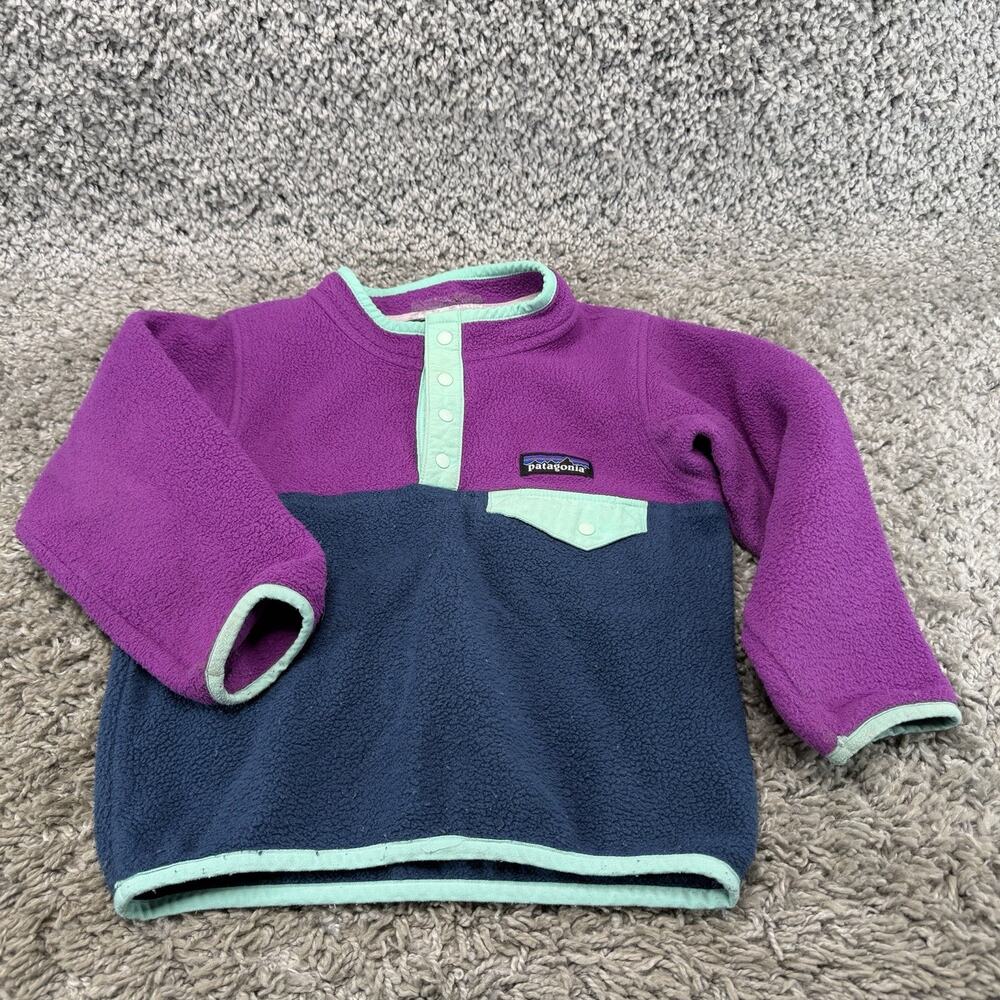 Patagonia Baby Lightweight Synchilla Snap T Pullover Multicolor Sweater 3T